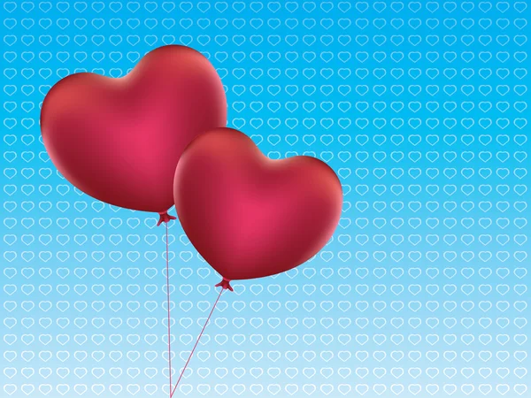 Ballons en forme de coeur — Image vectorielle