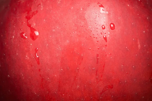 Červené jablko makro — Stock fotografie