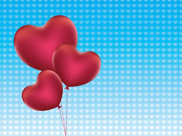 Globos en forma de corazón — Vector de stock