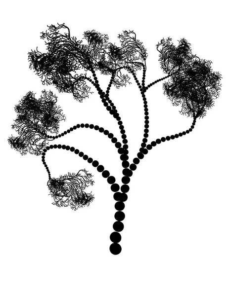 Silueta de árbol estilizado — Vector de stock