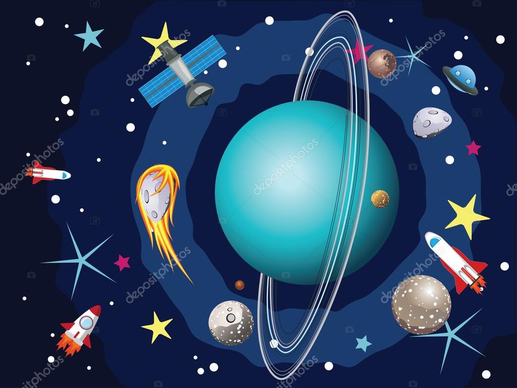 Uranus Planet in the Space Stock Vector Image by ©artshock #97950850