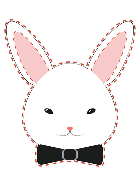 可愛いウサギの頭 — ストックベクタ