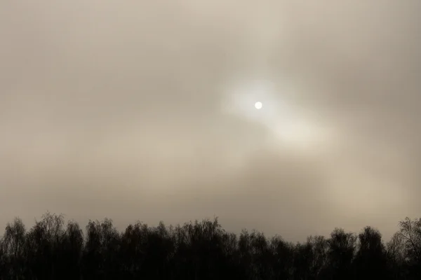Dunkler Himmel und Sonne — Stockfoto