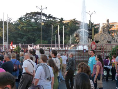 Madrid, İspanya; 15 Ekim 2011. 15-M Hareketi liderliğindeki 15-O protestoları sırasında Madrid 'de büyük bir gösteri yapıldı. Fotoğraf: 15 Ekim 2011, Madrid, İspanya