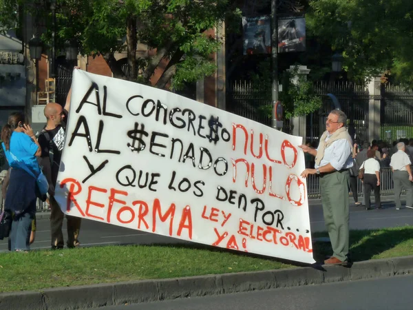 Madrid Spain Жовтня 2011 Масивні Демонстрації Мадриді Під Час Протестів — стокове фото