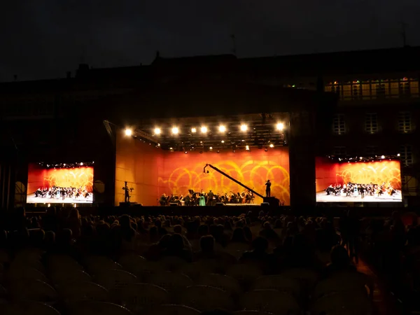 Coruna Spain Серпня 2019 Живе Музичне Виконання Під Час Вуличних — стокове фото