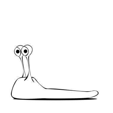 Çizgi romandaki komik sümüklü böcek