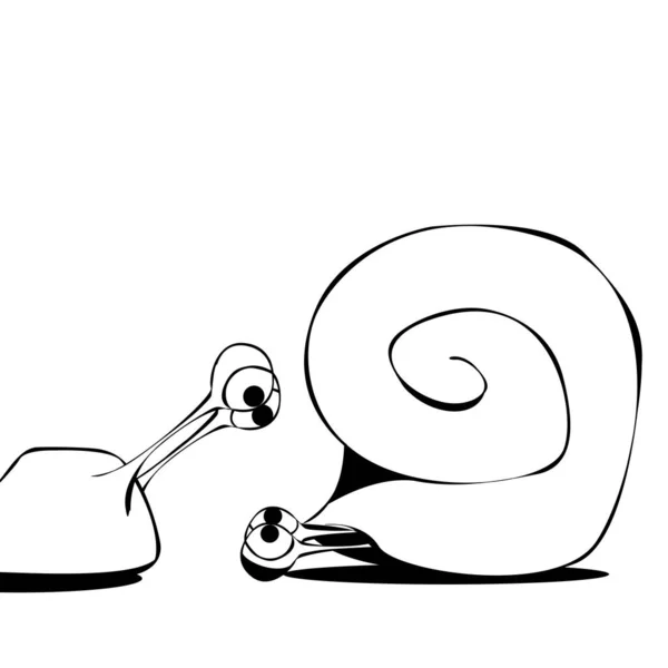 Funny Slug Comic Art Stile — Stock Photo, Image