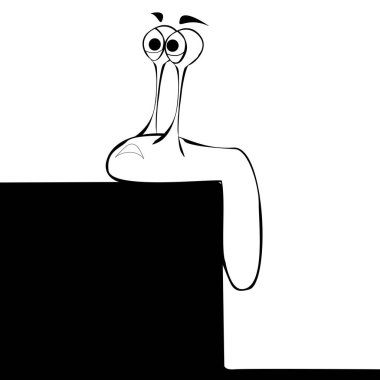 Çizgi romandaki komik sümüklü böcek