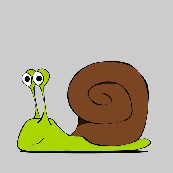 Lustige Nacktschnecke Comic Stil Stockbild