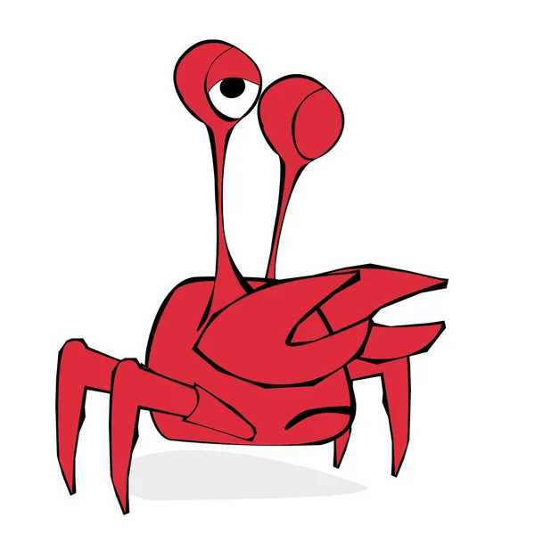 Red Crab Comic Art — Stock Photo, Image