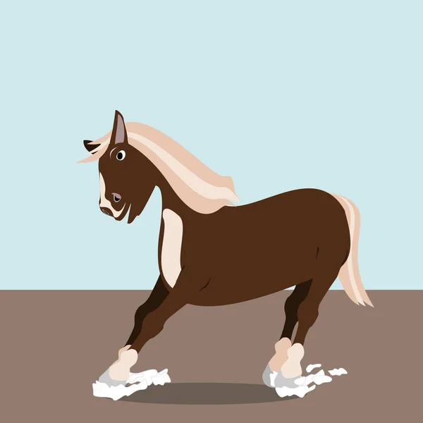 Söt Komisk Konst Häst — Stockfoto
