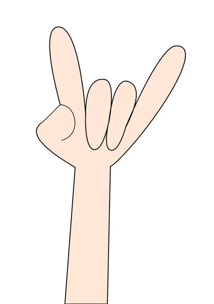 Tecken Hand Och Finger — Stockfoto