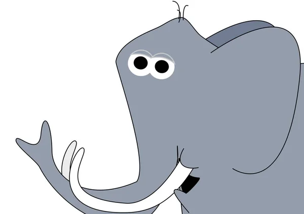 Büyük Tatlı Gri Elefant — Stok fotoğraf