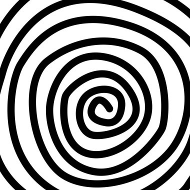 Siyah beyaz spiral çizgi