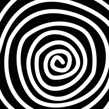 Siyah beyaz spiral çizgi