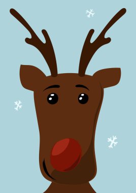 vektör karikatür geyik başı