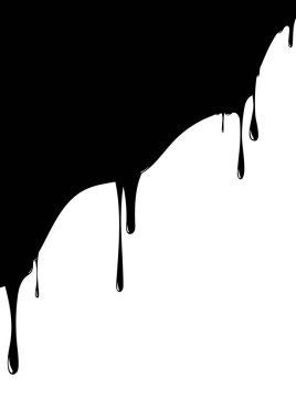 Siyah arka plana damlayan boya. Siyah beyaz boya damlaları. Sıvı damlalar ve sıvı arkaplan kavramı