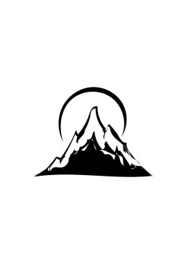 dağ logosu tasarım şablonu vektörü