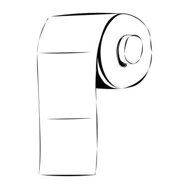 kağıt rulo izole ikon vektör çizim tasarımı