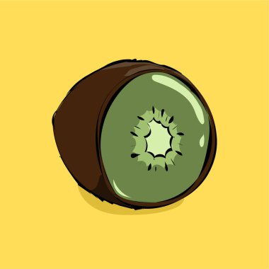 kivi meyve vektörü düz illüstrasyon