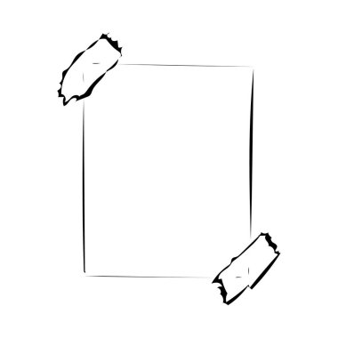 Elle çizilmiş boş bir kağıt ve kalem.