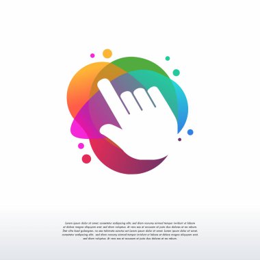 Renkli İmleç logo vektörü, Çevrimiçi Tıklama logo dizaynları şablon, tasarım konsepti, logo, şablon elemanı