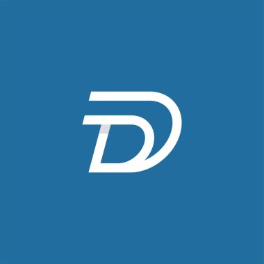 Baş harf D Swoosh Yörünge Logosu Vektör Tasarımı, Çocuk logo şablonu için D İlk Logo, Logo simgesi simgesi