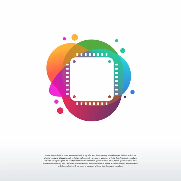 Vecteur Logo Processeur Coloré Modèle Conception Logo Puce Concept Conception — Image vectorielle