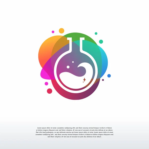 Colorful Laboratorio Logo Vettoriale Gen Helix Logo Disegni Modello Concetto — Vettoriale Stock