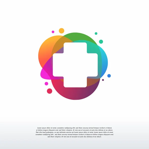 Colorful Healthcare Logo Vettore Logo Disegni Modello Concetto Design Logo — Vettoriale Stock