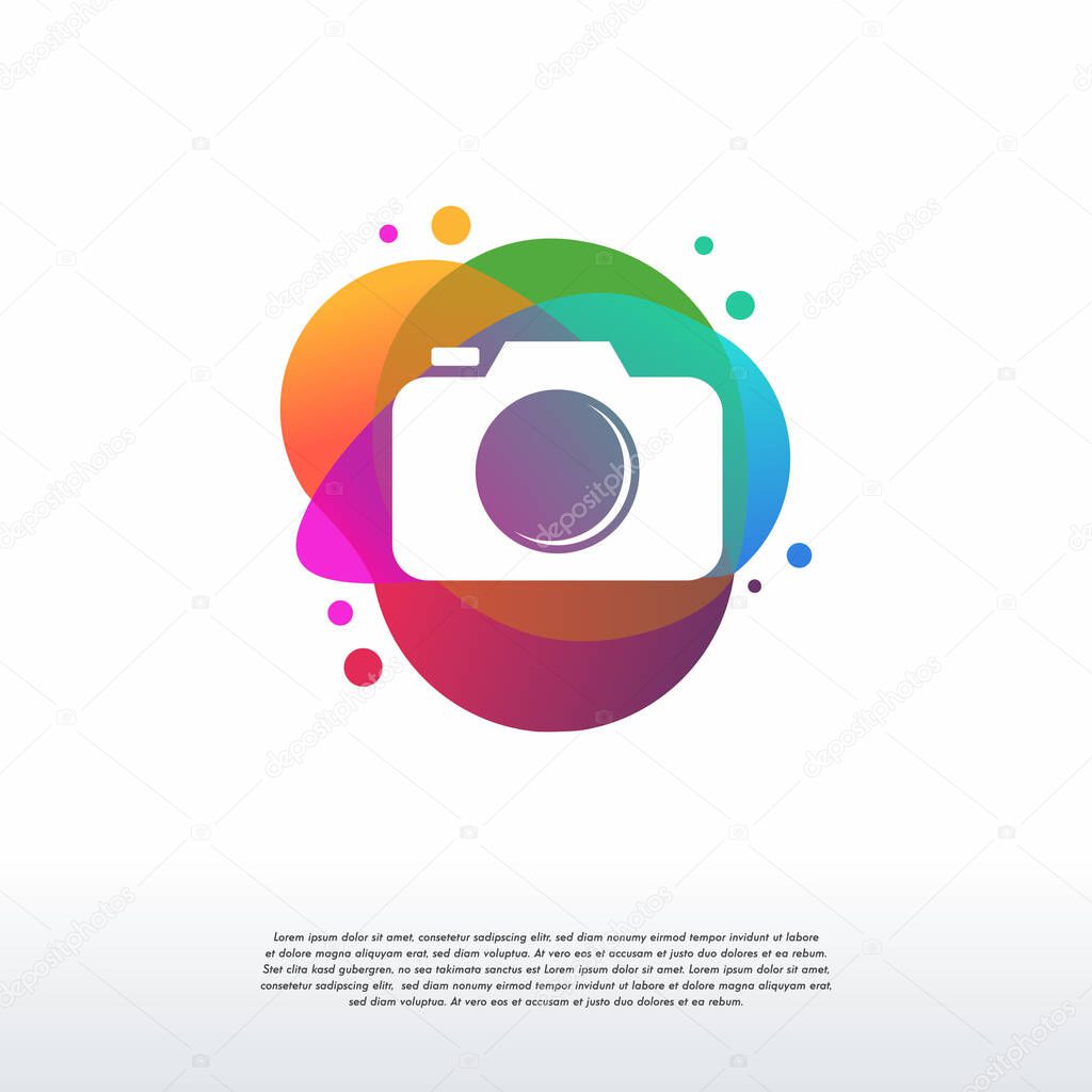 Colorful Camera logo vector, Photography logo designs template, design concept, logo, logotype element for template