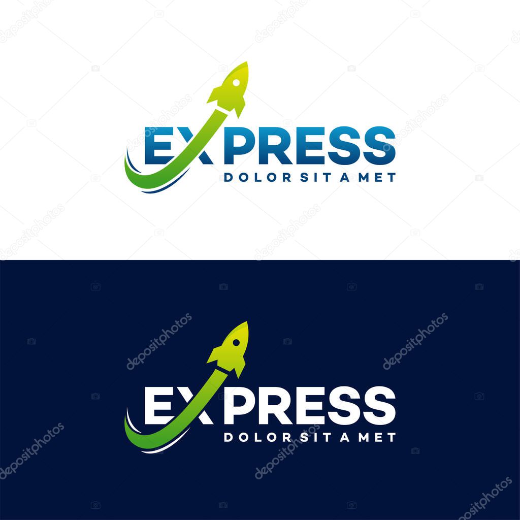 Fast Forward Express logo designs vector, Modern Express logo template, design concept