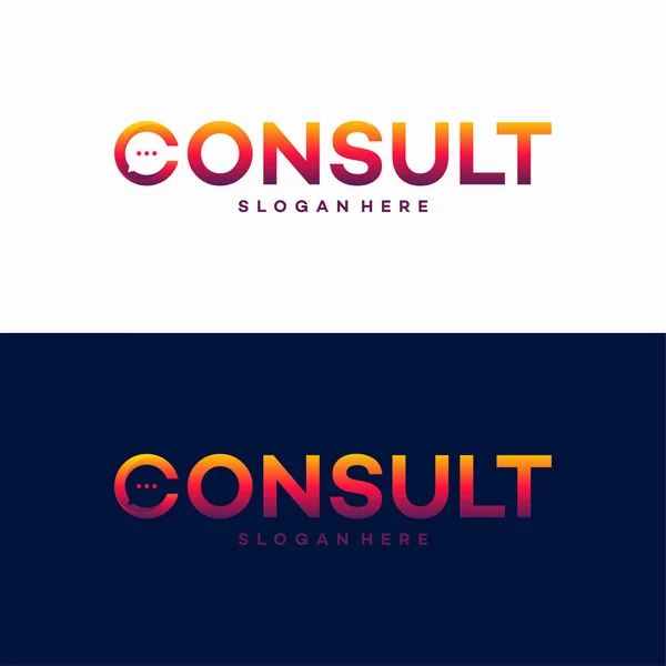 Moderne Gradient Consulting Agency Logo Vorlage Designs Simple Elegant Consult — Stockvektor