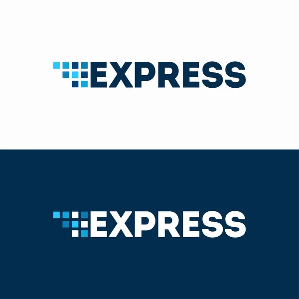 Fast Forward Express 디자인 Vector Modern Express Logo Template Design — 스톡 벡터