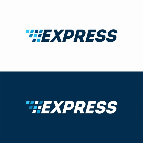 Fast Forward Express 디자인 Vector Modern Express Logo Template Design — 스톡 벡터