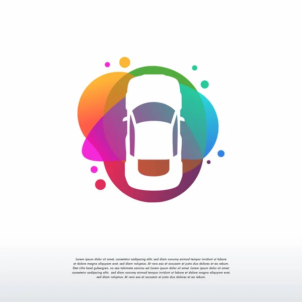 Разноцветный Вектор Логотипа Автомобиля Шаблон Логотипа Автомобиля Концепция Дизайна Логотип — стоковый вектор