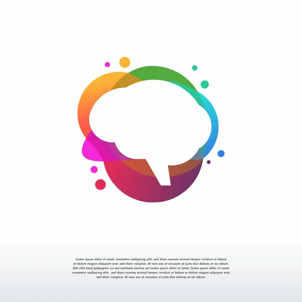 Colorido Brainstorm Logotipo Vetor Modelo Projetos Logotipo Chuva Conceito Design — Vetor de Stock