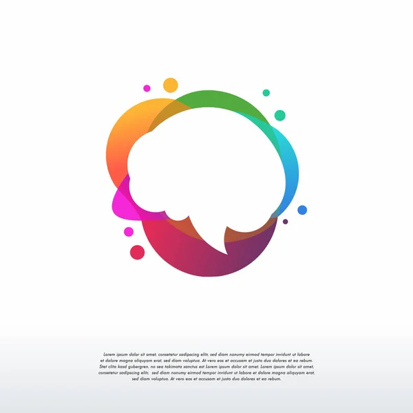 Colorido Brainstorm Logotipo Vetor Modelo Projetos Logotipo Chuva Conceito Design — Vetor de Stock