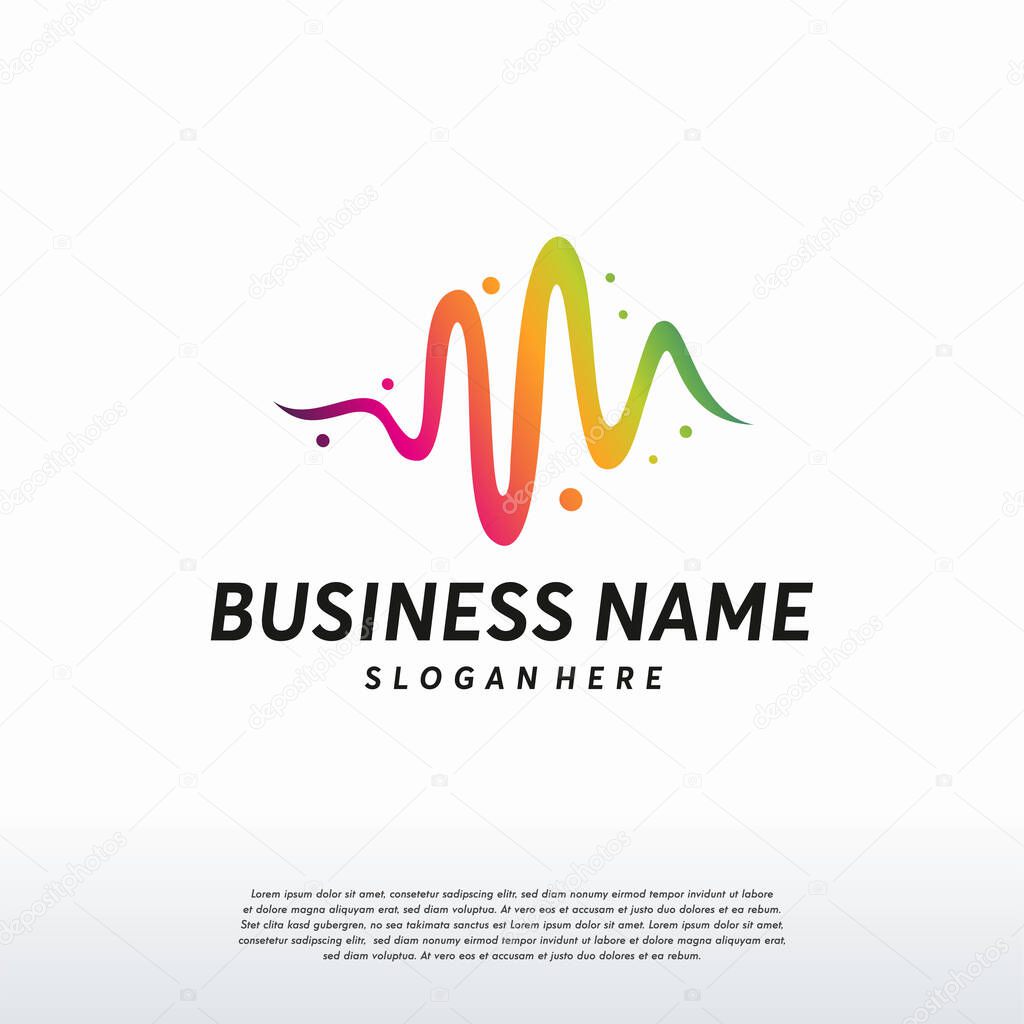 Colorful Pulse Healthcare logo designs vector, Color heartbeat Logo symbol