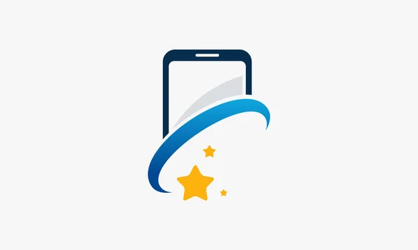 Telefon Star Logo Designs Konzept Vektor Bright Phone Logo Vorlagen — Stockvektor