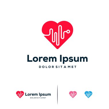 Love Health logosu konsept tasarlar, sağlık logosu şablon dizayn eder, HEarth Health logosu