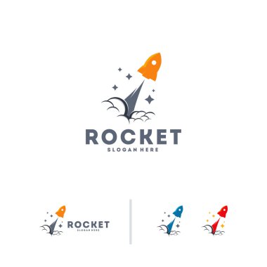 Roket logosu konsept vektör tasarladı, Lauch Roket logosu sembolü
