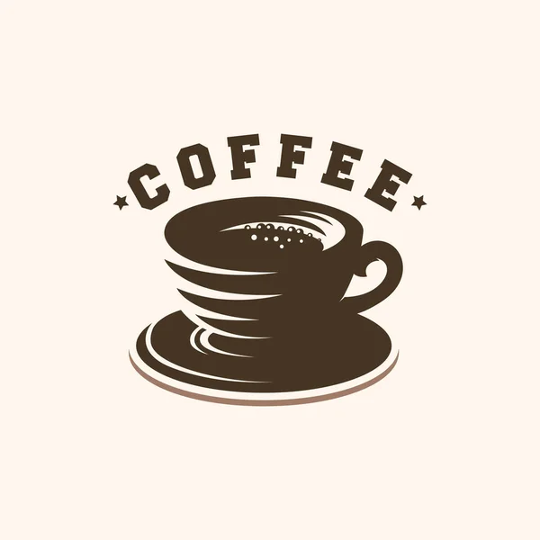 Insigne Logo Café Vintage Conçoit Vecteur Concept Café Maison Symbole — Image vectorielle