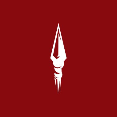 Şanlı Savaşçı Logosu vintage, Mızrak logosu şablonu