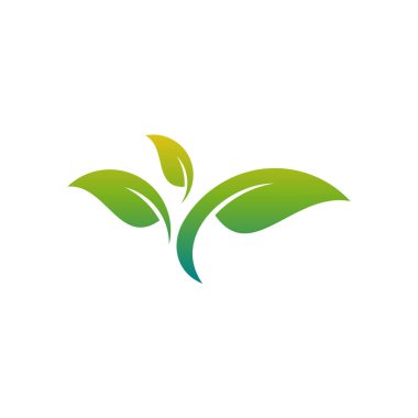 Yaprak Yaratıcı Kavramsal Logo Tasarım Şablonu, Soyut Yeşil Yaprak logo ikonu vektör tasarımı. Peyzaj tasarımı, bahçe, bitki, doğa ve ekoloji vektör logosu