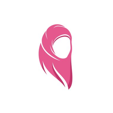 Beauty Hijab logo tasarım vektörü, Muslimah Moda logo şablonu