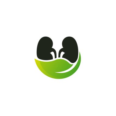 Yaprak Böbrek logosu konsept taşıyıcı tasarladı, Doğal Böbrek logosu şablonu