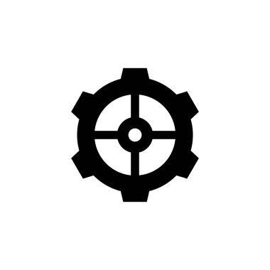 Vites Mekanik Siluet Simgesi Vektörü