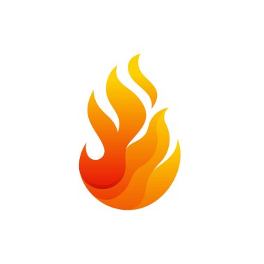 Modern Fire Flame logo tasarımları, Iconic Fire logo şablonu, logo simgesi simgesi